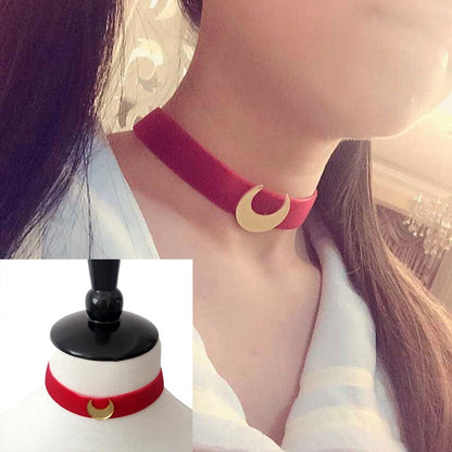 Anime Sailor Moon Velvet Necklace Stylish Simplicity Girl Collars Halloween Masquerade Beautiful Cute Necklace Gift Dropshipping