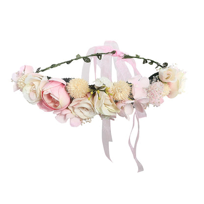 Molans Spring Bohemian Flower Crowns Beach Hawaii Floral Garland Romantic Faux Rose Wedding Wreaths New Flower Headband