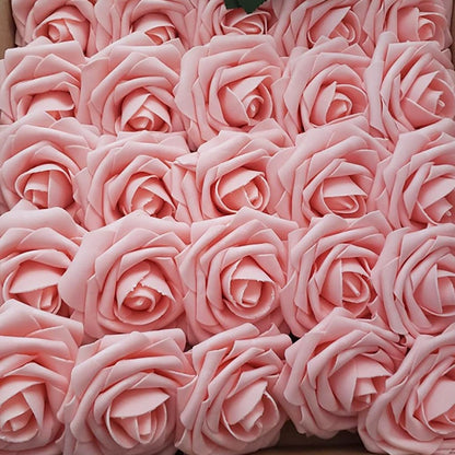 10/20/30 Heads 8CM Artificial PE Foam Rose Flowers Bride Bouquet Flower For Wedding Party Decorative Scrapbooking DIY Flower