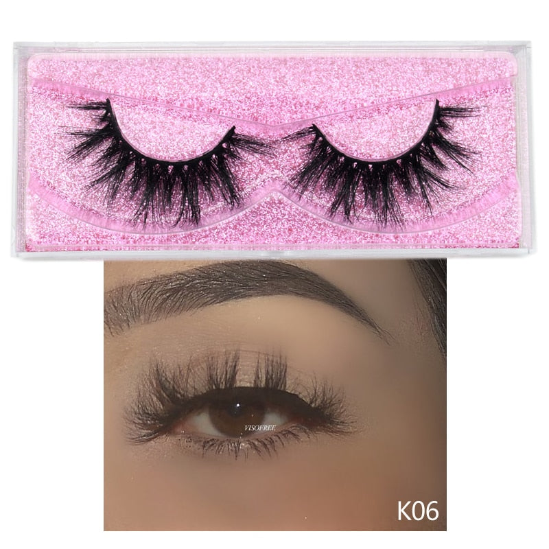 Visofree 5D Mink Eyelashes Long Lasting Mink Lashes Natural Dramatic Volume Eyelashes Extension Thick Long 3D False Eyelashes