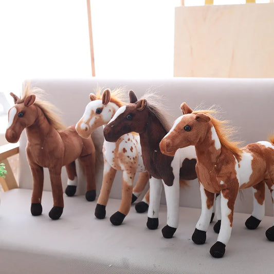 Cute Creative Cartoon Realistic Horse Plush Toy Doll Home Decoration Ornaments Children Kawaii Toy Girlfriend Birthday Gift