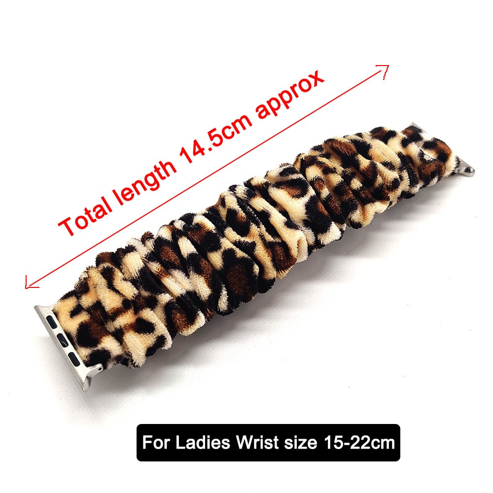 Scrunchie Elastic Watch Straps Watchband for Apple Watch Band Series 7 6 5 4 38mm 40mm 42mm 44mm for iwatch 45/41mm Bracelet
