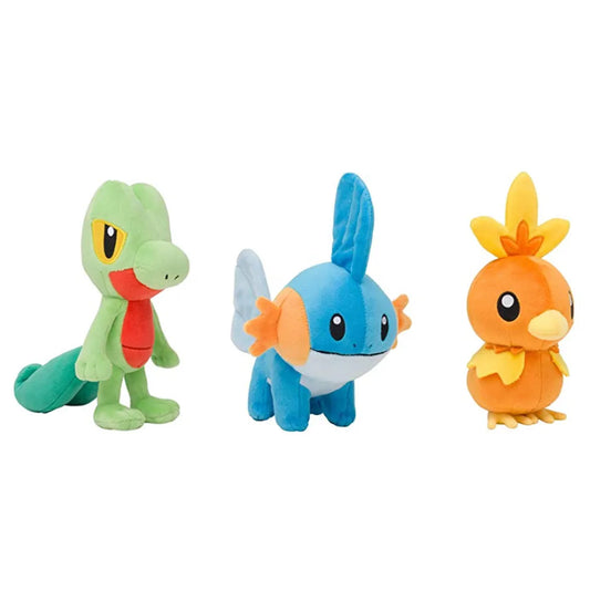 Generation III Torchic Treecko Mudkip Plush Toys Pokemon Stuffed Animal Plushies Cute Claw Machine Soft Doll Toys
