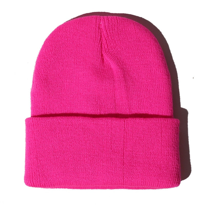 Winter Hats for Woman New Beanies Knitted Fluorescent Cute Hat Girls Autumn Female Beanie Caps Warmer Bonnet Ladies Casual Cap