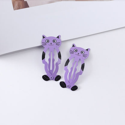 New Girls Cartoon Pattern Hairpins Cute Animal Rainbow Sweet Hair Clips Kids BB Clips Hair Accessories Fashion Barrettes Gift