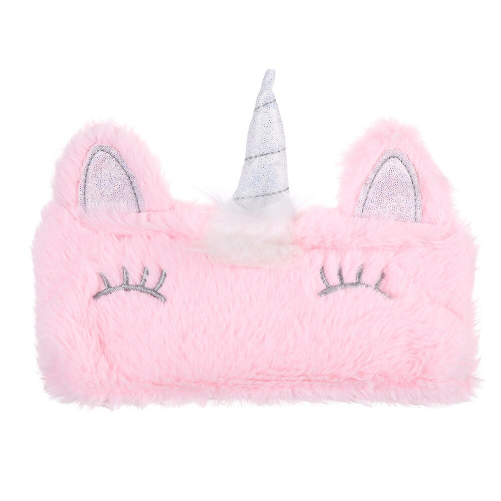 Kawaii School Pencil Case for Girls Boys Pencilcase Cute Unicorn Stationery Pen Bag Plush Cat Penal Box Large Big Pouch Supplies