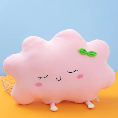 Sun Plush Toy 60cm Pink Blue Cloud Stuffed Animal Plushies Cute Kawaii Cartoon Car Pillow Bed Sofa Cushion Soft Doll Home Decor Kids Birthday Gift