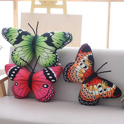 Colorful Butterfly Plush Pillow Stuffed Lifelike Butterfly Throw Pillow Cushion Home Sofa Decoration Cushion