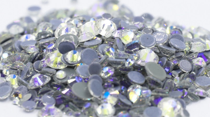SS6-SS30 40Colors Crystal AB Better DMC Hot Fix Rhinestones,Glass Strass Hotfix Iron On Rhinestones Sewing & Fabric Decorations