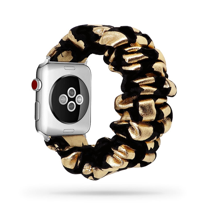 Scrunchie Elastic Watch Straps Watchband for Apple Watch Band Series 7 6 5 4 38mm 40mm 42mm 44mm for iwatch 45/41mm Bracelet