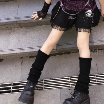 40-70CM OVER KNEE Japanese JK uniform leg warmers Korean Lolita girls' ins LONG socks girls pile up socks Foot warming cover