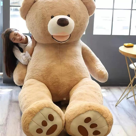 260cm Cheap Giant Unstuffed Empty Teddy Bear Stuffed Animal Skin Coat Soft Big Skin Shell Semi-Finished Plushies Boys Classic Kids Doll Gift