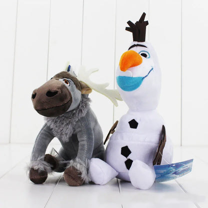 Disney Frozen Elsa Anna Princess Stuffed Plush Dolls Olaf Snow Man Snowman Deer Ice Sven Toy for Girls Kids Baby Christmas Gifts