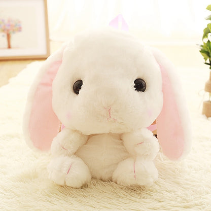 Long Ear Rabbit Plush Bag Cute Doll Kawaii Shoulder Backpack Crossbody Bag Coin Purse Messenger Bags Plush Toy Girls Gift