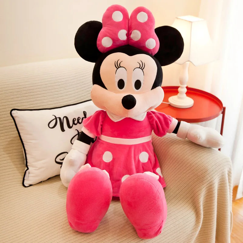 GIANT Mickey Mouse Plush Toy 100cm Minnie Stuffed Animal Big Plushies Huge Large Soft Doll Birthday Christmas Gifts for Kids