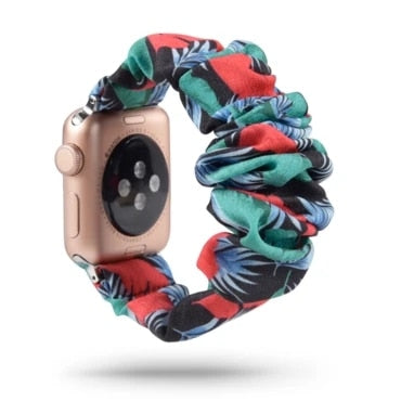 Scrunchie Elastic Watch Straps Watchband for Apple Watch Band Series 7 6 5 4 38mm 40mm 42mm 44mm for iwatch 45/41mm Bracelet