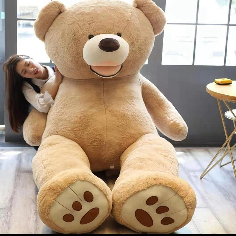 260cm Cheap Giant Unstuffed Empty Teddy Bear Stuffed Animal Skin Coat Soft Big Skin Shell Semi-Finished Plushies Boys Classic Kids Doll Gift