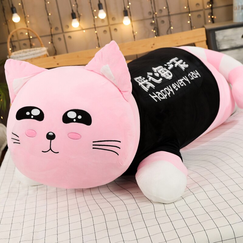 110cm Big Cute Giant Cat Plush Toy Soft Cartoon Stuffed Animal Plushies Doll Sofa Bed Pillow Cushion Girl Kid Birthday Gift