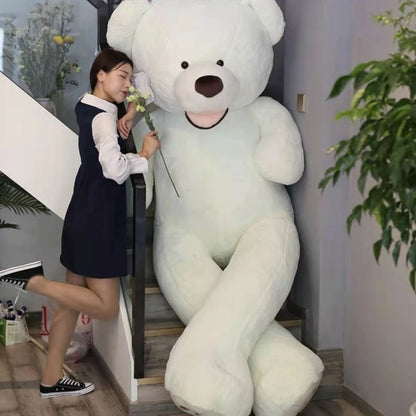 260cm Cheap Giant Unstuffed Empty Teddy Bear Stuffed Animal Skin Coat Soft Big Skin Shell Semi-Finished Plushies Boys Classic Kids Doll Gift