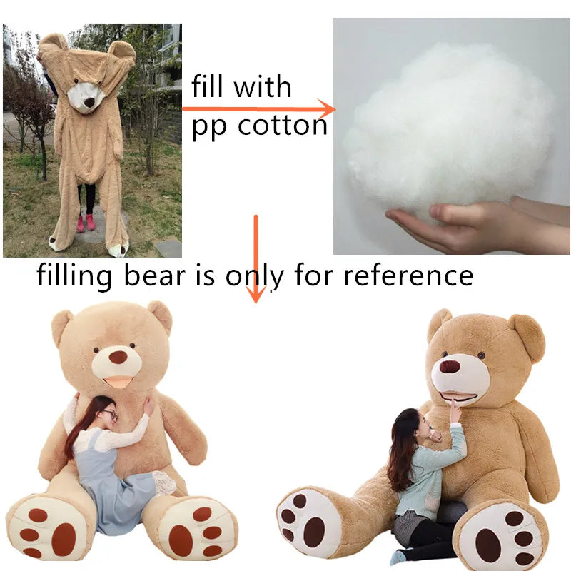 100cm-200cm America Giant Teddy Bear Plush Toys Soft Teddy Bear Skin Popular Birthday & Valentine's Gifts For Girls Kid's Toy