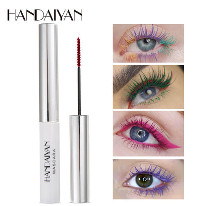 Color Mascara Waterproof Fast Dry Eyelashes Curling Lengthening Makeup Eye Lashes Blue Green Red Purple Black White Ink Mascara