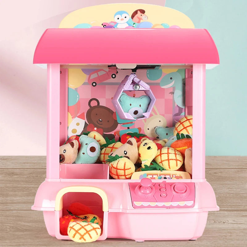 Mini Claw Machine for Sale Small Tiny Soft Stuffed Animal Japanese Arcade Game Electronic USB Skill Crane Plush Toy Soft Doll Small Hello Kitty Plushies Baby Kids Gift