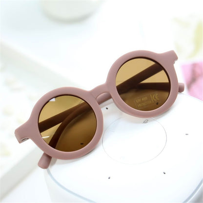 New Fashion Children's Sunglasses Infant's Retro Solid Color Ultraviolet-proof Round Convenience Glasses Eyeglass For Kids