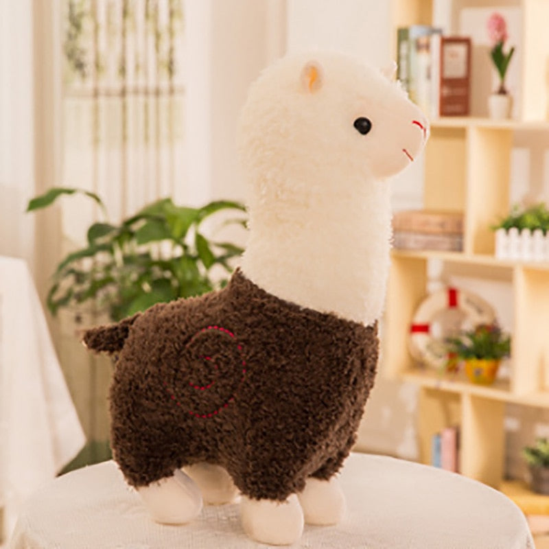 25cm New Alpaca Plush Toy 6 Colors Cute Animal Doll Soft Cotton stuffed doll Home office decor Kids girl Birthday Christmas Gift