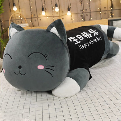 110cm Big Cute Giant Cat Plush Toy Soft Cartoon Stuffed Animal Plushies Doll Sofa Bed Pillow Cushion Girl Kid Birthday Gift