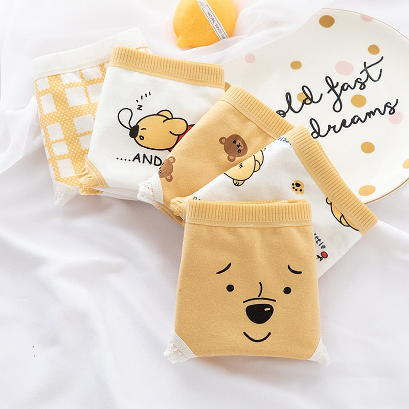Giczi Cartoon Cotton Women's Panties Sweet Breathable Underwear Lovely Strawberry Briefs Girls Underpants Skin-Friendly Lingerie