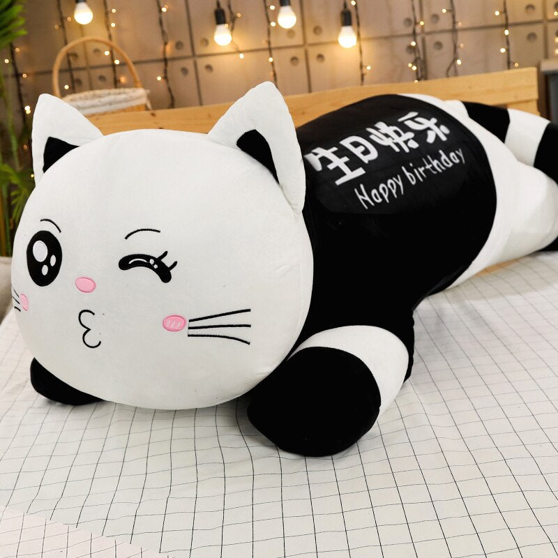 110cm Big Cute Giant Cat Plush Toy Soft Cartoon Stuffed Animal Plushies Doll Sofa Bed Pillow Cushion Girl Kid Birthday Gift