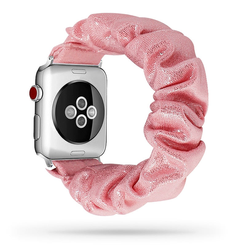 Scrunchie Elastic Watch Straps Watchband for Apple Watch Band Series 7 6 5 4 38mm 40mm 42mm 44mm for iwatch 45/41mm Bracelet