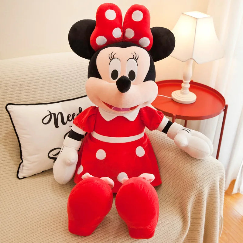 GIANT Mickey Mouse Plush Toy 100cm Minnie Stuffed Animal Big Plushies Huge Large Soft Doll Birthday Christmas Gifts for Kids