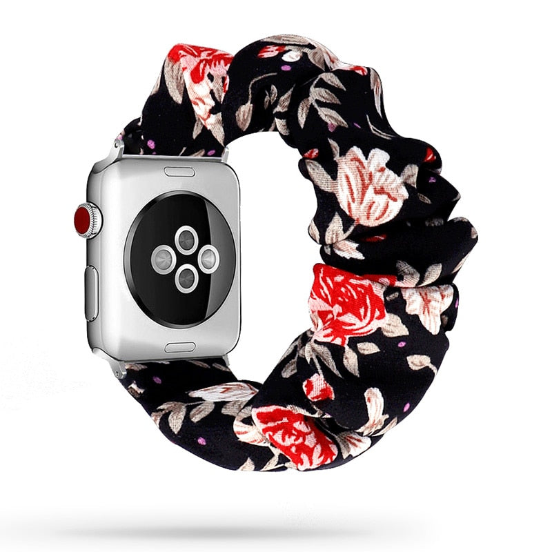 Scrunchie Elastic Watch Straps Watchband for Apple Watch Band Series 7 6 5 4 38mm 40mm 42mm 44mm for iwatch 45/41mm Bracelet