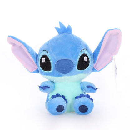 Disney Lilo & Stitch 20cm Pink Blue Couple Kawaii Cartoon Plush Toys Anime Stuffed Keychain Pendant Dolls Girl Kid Birthday Gift