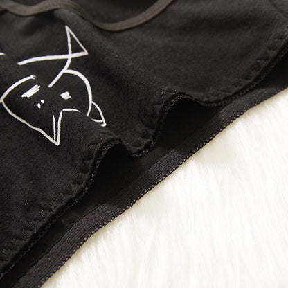 5Pcs/set Cotton Underwear Cute Cartoon Cat Panties for Woman Girl Soft Pantys Plus Size Breathable Briefs Female Lingerie