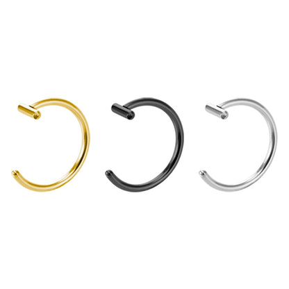 1-3pcs Women Lip Ring Piercing Fake Stainless Steel Nose Rings Septum Piercing Clip on Mouth Non Piercing Punk Cuff Hoop Earring