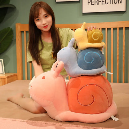 20-30cm Cartoon Snails Plush Toys Lovely Animal Pillow Stuffed Soft Kawaii Snail Dolls Sofa Cushion Cute Birthday Gift for Girls