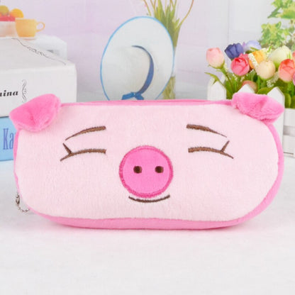 1Pcs Kawaii Cartoon Pencil Case Plush Cute Handle Pencilcase School Supplies Pencil Bag for Boy Girl Stationery Pouch