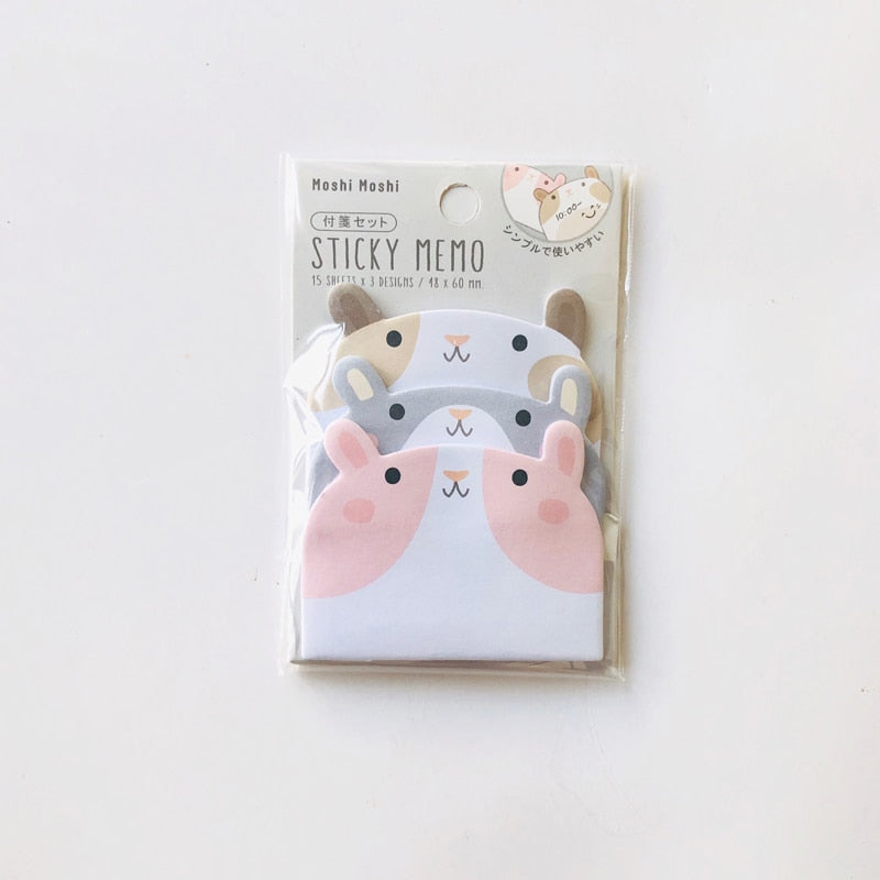 45 Sheets/Pack Kawaii Penguin Pig Bear Cat Memo Pads Student Stationery School Office Supply