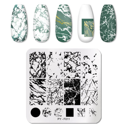 PICT YOU Rose Flower Nail Stamping Plates  Line Pictures Nail Art Plate Stamp Template Marble Leaves Image Printing Plates Tools