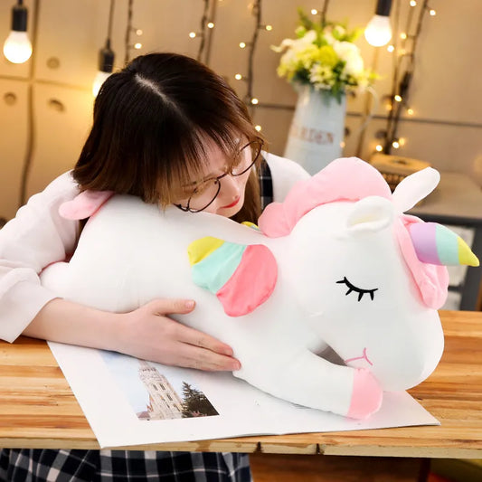Unicorn Stuffed Animal 25cm Pony Plush Toy Soft Doll Pink White Magical Horse Plushies with Horn Children's Kids Birthday Gift