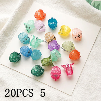 30/50PCS/Set Girls Cute Colorful Flower Star Mickey Small Hair Claws Kids Sweet Hairpins Hair Clips Fashion Hair Accessories