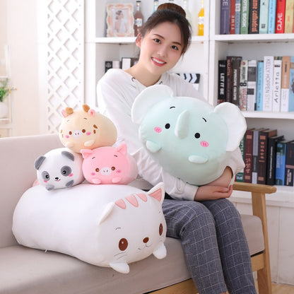 18-28CM Soft Cartoon Pillow Plushies Cushion Cute Fat Dog Cat Totoro Penguin Pig Frog Plush Toy Stuffed Animal Lovely Kids Birthday Gift