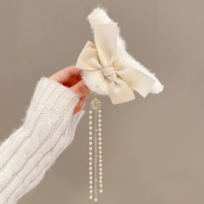 New Elegant Claw Clips Temperament Grab Butterfly Metal Hair Accessories Headdress Hairpin Back Plush Tassel Shark Clip