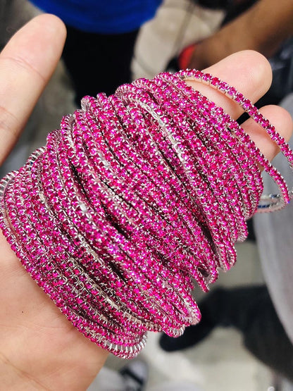 10 Pieces of Ladies Transparent Shiny Crystal Bracelet 27 Colors Full Rhinestone Elastic Bracelet Women Wristband Bracelet Gift