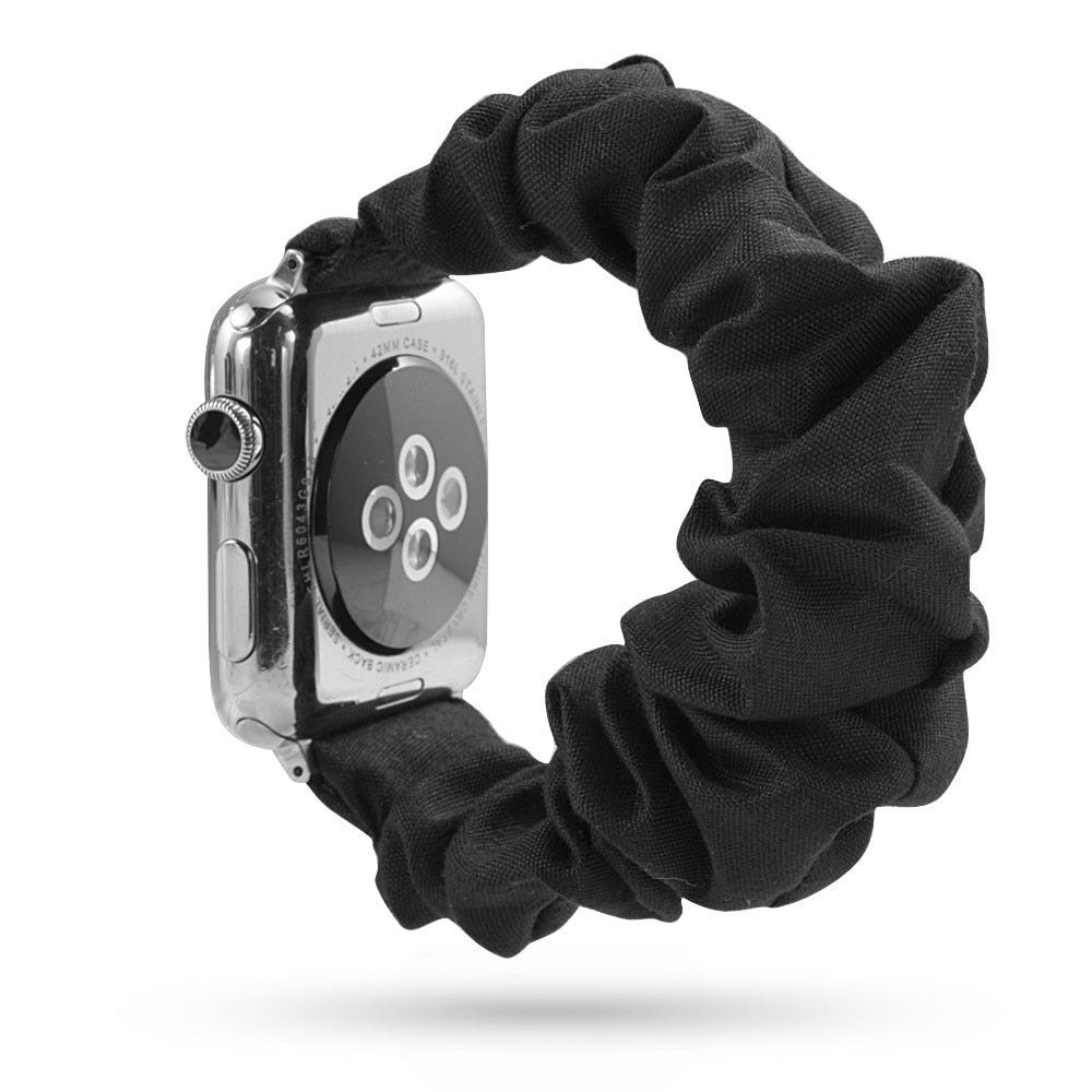 Scrunchie Elastic Watch Straps Watchband for Apple Watch Band Series 7 6 5 4 38mm 40mm 42mm 44mm for iwatch 45/41mm Bracelet