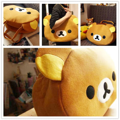 Anime San-X Rilakkuma Cute Big Bag Handbag Shoulder Bag plush relax brown bear