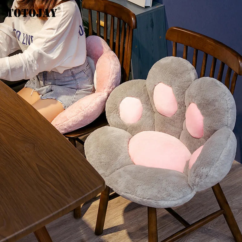 Cat Paw Pillow Plush Bear Dog Seat Gamer Chair Cushion Sofa Throw Stuffed Animal Plushies Home Decor Winter Children Girls Birthday Gift