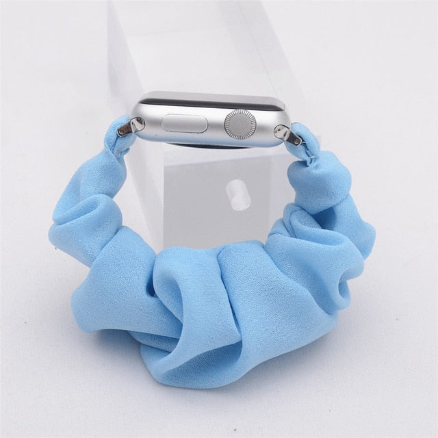 Scrunchie Elastic Watch Straps Watchband for Apple Watch Band Series 7 6 5 4 38mm 40mm 42mm 44mm for iwatch 45/41mm Bracelet